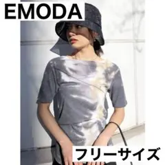 EMODA エモダ スイッチングミニマルTシャツ タイダイ柄 フリーサイズ