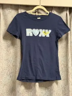 ROXY ロキシー ネイビー 紺 半袖 Tシャツ ロゴ
