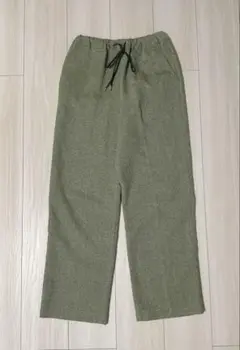 NOMBRE IMPAIR ツイードグリーンパンツ　イージーパンツ