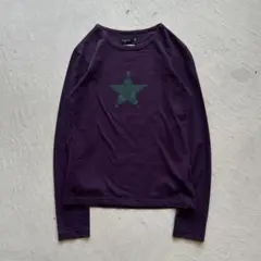 90s agnes b. purple star l/s 紫 星 ロンt