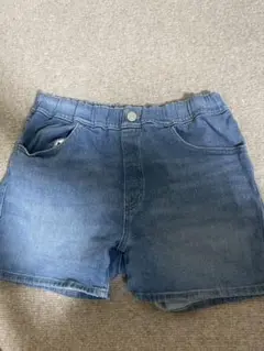 デニムブルーユニクロ ショートパンツ キッズ　160サイズ