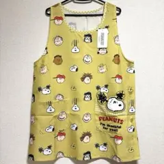 ꒰⑅未使用⑅꒱ PEANUTS SNOOPY フェイス 総柄エプロン M〜Lのサムネイル