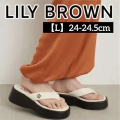 【LILY BROWN×MARY QUANT】デイジーモチーフトングサンダル 白のサムネイル
