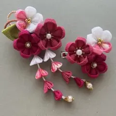 【332】つまみ細工　七五三　髪飾り　浴衣着物　和装