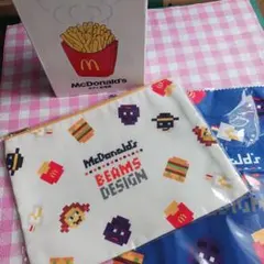 マクドナルド ポテト加湿器　BEAMS DESIGN ポーチ＆クロス