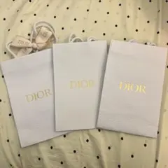 Dior ホワイトショップ袋 3個セット