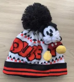 ミッキーマウス ぬいぐるみ付きニット帽