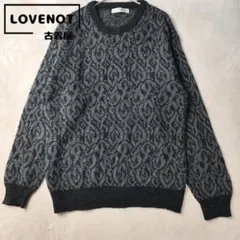 lサイズ総柄ニット