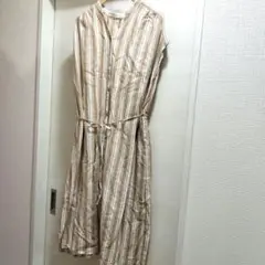 ♥Samansa Mos2 ♥ストライプ ノースリーブ ワンピース ♥