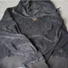y2k 00s adidas アディダス　ベロア　パーカー　トレフォイル　ロゴ