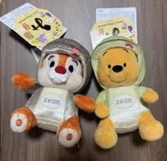 ディズニー商品　デールと、プーさん ぬいぐるみ 2025年　巳年デザイン　2点