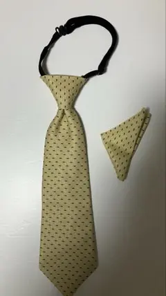 キッズ ネクタイ ポケットチーフ 黄 イエロー　フォーマル 卒業 入学式 発表会