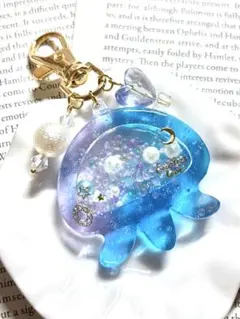 レジン　くらげ　シェイカーキーホルダー　09