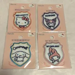 サンリオ エンブレムワッペン　キティ　クロミ　シナモロール　マイメロ