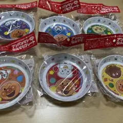アサヒ飲料 アンパンマン なんでもプレート 全6種コンプリートセットのサムネイル