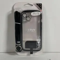 iPhone 14 15スマホソフトケース 新品 ショルダー シンプル 黒 59