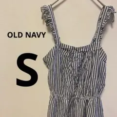 OLD NAVY ストライプ キャミワンピース【S】ブルー　カジュアル