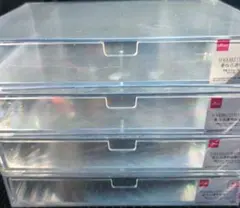 DAISO ダイソー 重なる透明収納ケース 4個セット