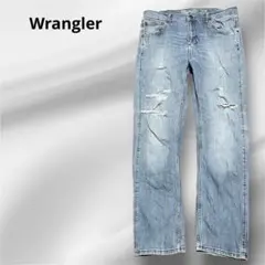 Wrangler ラングラー レトロ スリムストレート ダメージジーンズ
