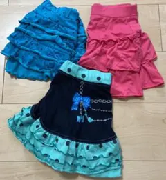 女の子　KIDS  キッズ　スカート　3点セット　110cm 130cm