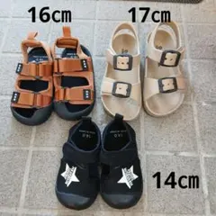 ベビー　キッズ　サンダル　14㎝　16㎝　17㎝