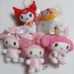 マイメロディ　ぬいぐるみ　マスコット　5個セット　サンリオ　リボン姫