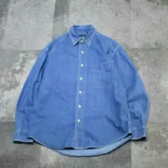 古着 GAP デニムシャツ 長袖シャツ シャツ 青 ブルー