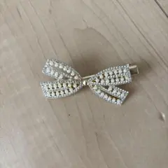 SHEIN リボン ハート パールヘアクリップ ヘアピン