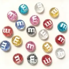 mチョコクリアラメネイルパーツ20個