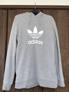 adidas グレー パーカー Lサイズ
