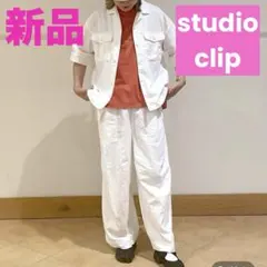 【新品未使用】studio clip リネンコットンパラシュート2wayパンツMのサムネイル