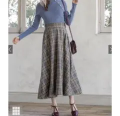 グレイル　チェックフレアスカート