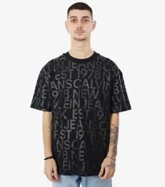 カルバンクライン 総柄 TEE ブラック 黒 L