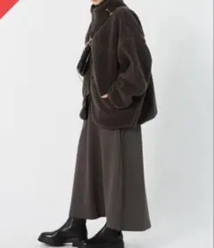 ドゥーズィエムクラス New Jersey Flare スカート 36 ブラウン