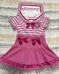 100 EarthMagic セーラーカラー 半袖ワンピースのサムネイル