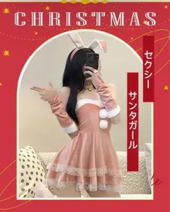 セクシー サンタガール コスチューム ピンク