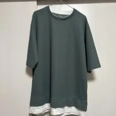 グローバルワーク ドライカノコレイヤード Tシャツ グリーン Lサイズ