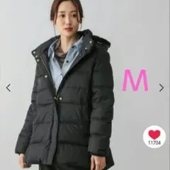 グローバルワーク ウツクシルエット撥水ダウンコート ブラック M