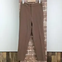 オペークドットクリップ　パンツ　ブラウン　スラックス　センタープレス　サイズ36