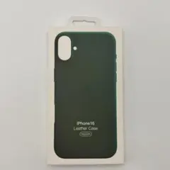 新品-純正互換品-iPhone16　MagSafe対応 　レザーケース　緑