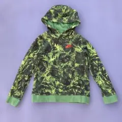 NIKE スウェットパーカー　ロゴ刺繍　カモフラージュ　個性的　古着