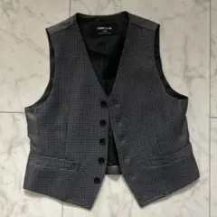 COMME CA ISM 千鳥柄ベスト 110A(110cm) フォーマル
