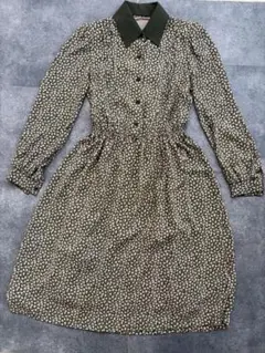 花柄長袖ワンピース