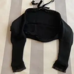 シャーリーテンプル　ボレロ　レース　ブラック　カーディガン リボン　100