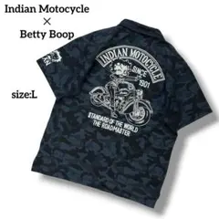 Indian Motocycle　BettyBoop　ベティカモフラ　ポロシャツのサムネイル