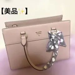 【美品✨】サマンサタバサ ハンドバッグ レザー スカーフ付き ピンク