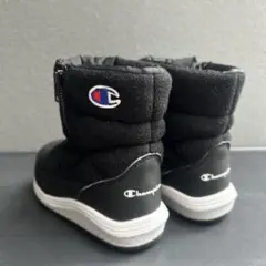 Champion ブラック　スノーブーツ ジッパー付き　17センチ