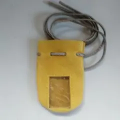 初代たまごっちケース　皮製　黄色