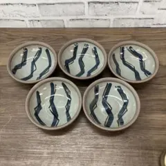 陶器 縞文小皿 5枚セット内島 北朗作 - メルカリ