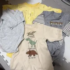 男の子　新生児　ユニクロ ロンパース カバーオール まとめ　前開き　セット